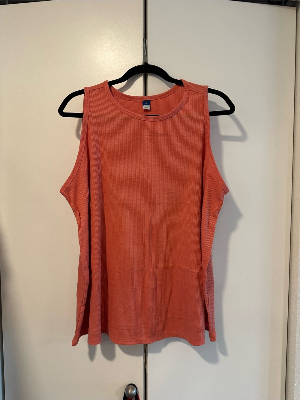 Old Navy Luxe 2x Soft Ribbed Sleeveless Tank Top - Coral
